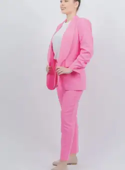 Pantaloni dama cu elastic la talie si buzunare laterale