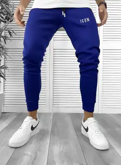 Pantaloni de trening albastri silon conici 12377 D3-5.3