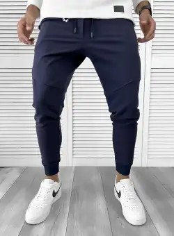Pantaloni de trening bleumarin conici 12112 78-2