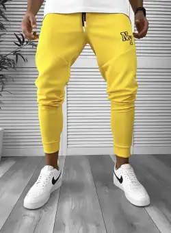 Pantaloni de trening galbeni conici 12347 13-3 *