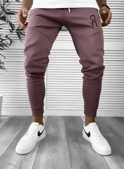 Pantaloni de trening maro conici 12260 Y19-1