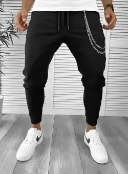 Pantaloni de trening negri conici 12239 78 3