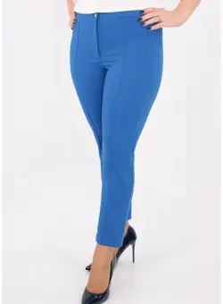 Pantaloni office albastri 7/8