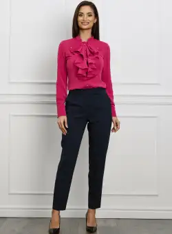 Pantaloni Renee bleumarin office