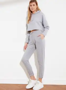 Pantaloni trening dama Bitco gri