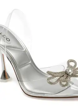 Pantofi ALDO argintii, EUNOIA040, din pvc