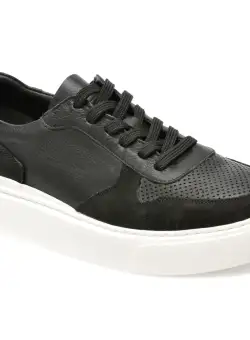 Pantofi AXXELLL negri, AYK019, din piele naturala