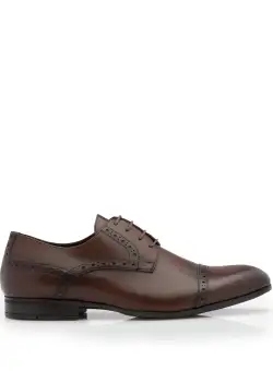 Pantofi barbati eleganti din piele naturala,Leofex -1022 Maro Box