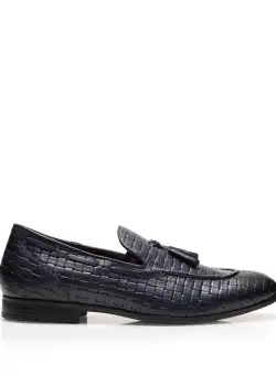 Pantofi barbati eleganti din piele naturala Leofex - 588 Blue Box Presat