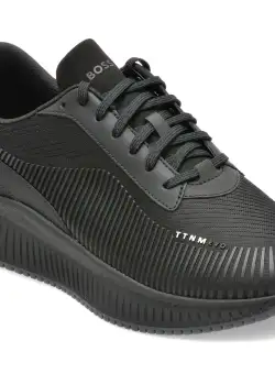 Pantofi BOSS negri, 3493, din material textil