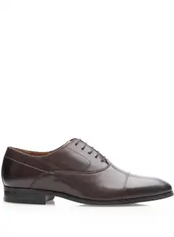 Pantofi casual bărbați din piele naturală, Leofex - 585 Mogano Box