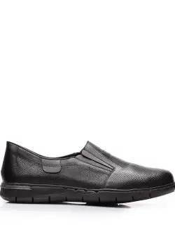 Pantofi casual barbati din piele naturala, Leofex - 623 Negru box