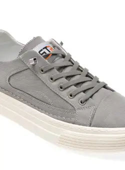 Pantofi casual BITE THE BULLET gri, K911, din material textil