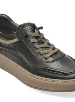 Pantofi casual BITE THE BULLET negri, 3635, din piele naturala