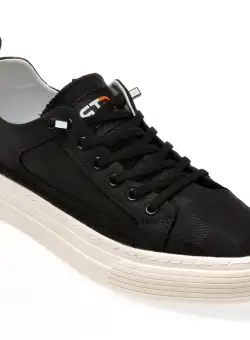 Pantofi casual BITE THE BULLET negri, K911, din material textil