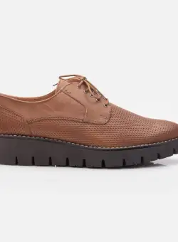 Pantofi casual dama din piele naturala, Leofex - 028 Bej Box