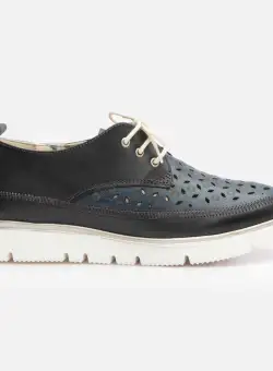 Pantofi casual dama din piele naturala, Leofex - 040 Gri Inchis Box