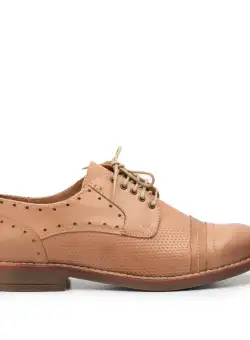 Pantofi casual dama din piele naturala, Leofex - 094 Cappuccino