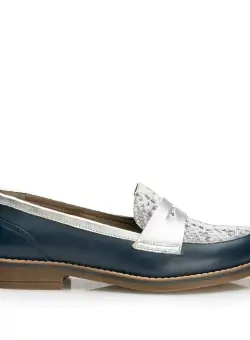 Pantofi casual dama din piele naturala, Leofex - 188 Blue Box