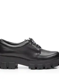 Pantofi casual damă din piele naturală,Leofex - 315 Negru box