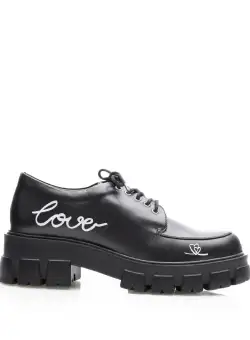 Pantofi casual damă din piele naturală,Leofex - Mostră 315 Negru box