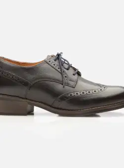 Pantofi casual dama, Oxford din piele naturala, Leofex - 012 Blue Box