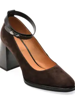 Pantofi casual EPICA maro, UZ2298, din piele intoarsa