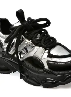 Pantofi casual EPICA negri, 1969, din piele naturala