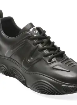 Pantofi casual EPICA negri, 3620, din piele naturala