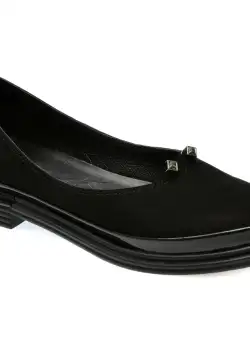 Pantofi casual EPICA negri, 387360, din piele intoarsa