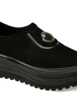 Pantofi casual EPICA negri, 387361B, din piele intoarsa