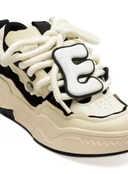 Pantofi casual FLAVIA PASSINI alb-negru, 3573, din piele naturala