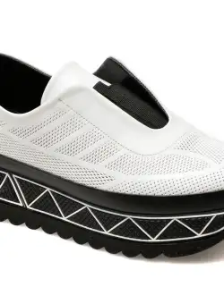 Pantofi casual GRYXX albi, 210YZ19, din piele naturala