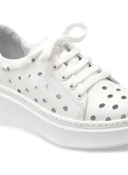 Pantofi casual GRYXX albi, 509505, din piele naturala