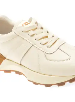 Pantofi casual GRYXX albi, 919002, din piele naturala