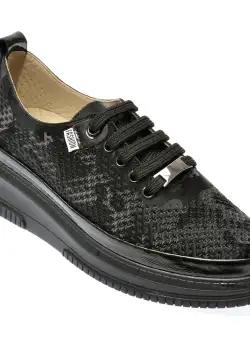 Pantofi casual GRYXX negri, 212609, din piele naturala