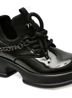 Pantofi casual GRYXX negri, 2261, din piele naturala lacuita