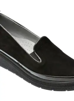 Pantofi casual GRYXX negri, 381759, din piele intoarsa