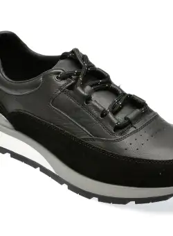 Pantofi casual GRYXX negri, KL2400, din piele naturala