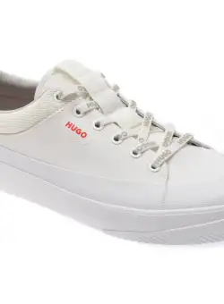 Pantofi casual HUGO albi, 7235, din material textil