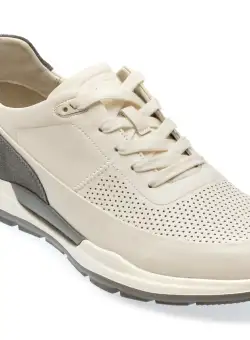 Pantofi casual OTTER albi, 1, din piele naturala