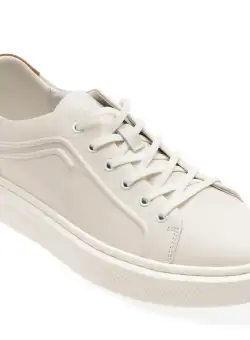 Pantofi casual OTTER albi, 3321, din piele naturala