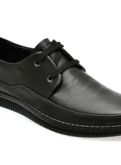 Pantofi casual OTTER negri, 27593, din piele naturala