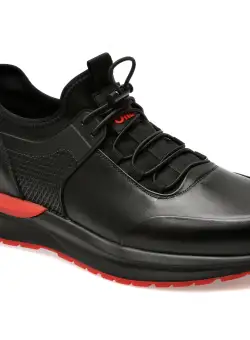 Pantofi casual OTTER negri, 35900, din piele naturala