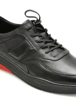 Pantofi casual OTTER negri, NR02, din piele naturala