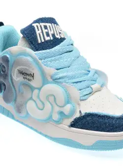 Pantofi casual REPUSEN albastri, 18315, din piele ecologica