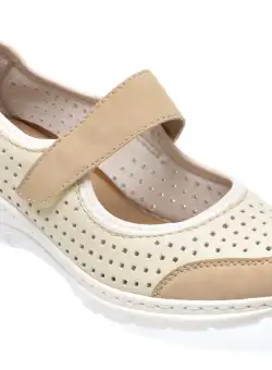 Pantofi casual RIEKER bej, L32B5, din piele ecologica
