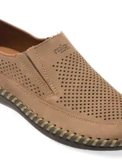 Pantofi casual RIEKER maro, B2464, din piele naturala