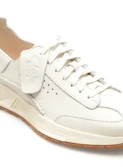 Pantofi CLARKS albi, CRAFT SPEED, din piele naturala