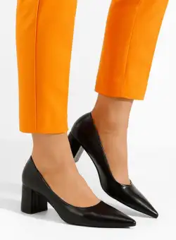 Pantofi cu toc gros Melisande negri